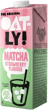 Oatly! Nápoj ovesný Matcha s příchutí jahody