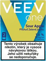 VEEV One 2000 Sour Apple 2 náplně do e-cigarety