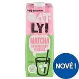 Oatly! Ovesný nápoj s matcha zeleným čajem a jahodovou příchutí 1l