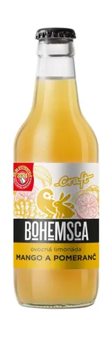 Bohemsca CRAFT limonáda MANGO a POMERANČ 330ml