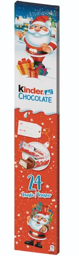 Kinder Chocolate Tyčinky z mléčné čokolády s mléčnou náplní, různé motivy 24 ks 300g