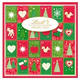 Lindt Adventní kalendář z mléčné, bílé čokolády s různými náplněmi 115g