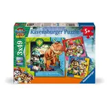 Ravensburger Puzzle Tlapková patrola: Příběhy z ostrova dinosaurů 3 x 49 dílků