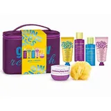 Janette dárková sada (tělové mléko 60 ml+ sprch. gel 100 ml + bublinky do koupele 100 ml + krém na ruce 60 ml + peeling + žínka + taštička) Glow