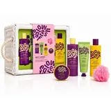 Janette dárková sada (tělové mléko 260 ml + peeling 130 ml + sprch. gel 260 ml + tělové máslo 170 ml) Glow košík