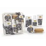 Janette dárková sada (sprch. gel 100 ml + tělové mléko 60 ml + mýdlo do koupele 100 g + peeling 60 ml + kartáč) Goat's Milk