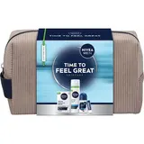 NIVEA Men dárková sada (gel na holení + balzám po holení + antiperspirant + balzám na rty) Sensitive bag