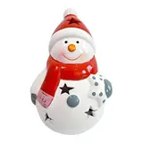 Porcelánový LED Sněhulák 1 1 ks