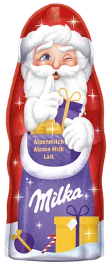 Milka dutá figurka Santa z mléčné čokolády