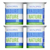 Monoprix Bílý jogurt (4x 125 g)