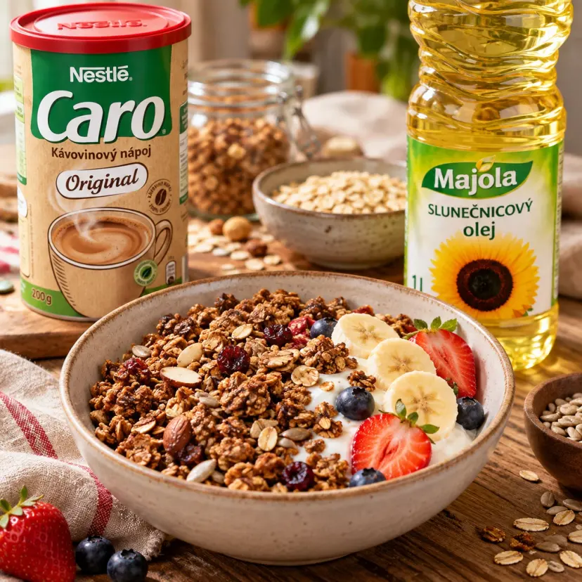 Kávovinová granola s ovesnými vločkami